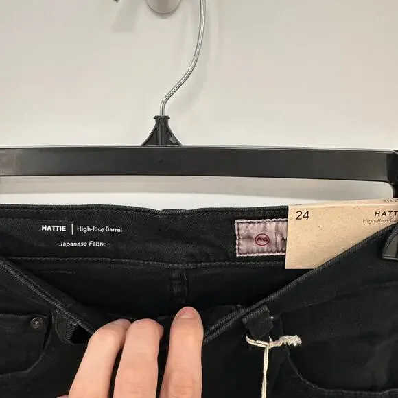 AG DENIM NWT Hattie High Rise Barrel Jean in 7 Years Vintage Onyx // 24 - Picture 6 of 15